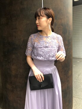 【美品】ラグナムーン LADYオーバーレースギャザードレス