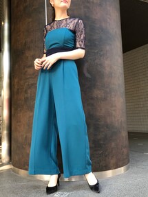 ラグナムーン　ステッチベルトワイドパンツドレス Amazon.co.jp: [ラグナムーン] ワンピース LADYステッチベルト