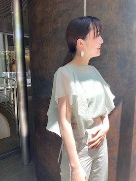 「オリーブ」｜「アイテム（アクセサリー）」を使った、藤井さん（レディース・166cm）の春コーディネート