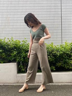 「アイテム（サンダル、その他）」を使った、藤井さん（レディース・166cm）の春コーディネート