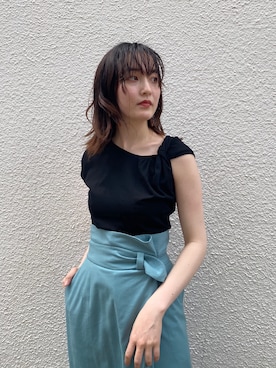 「肌触り気持ち良い」｜藤井さん（レディース・166cm）の夏コーディネート