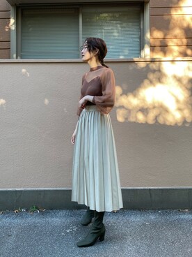 藤井さん(レディース・166cm)の冬コーディネート