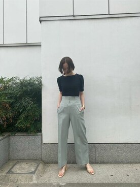 「LAGUNAMOON（ラグナムーン）のアイテム（バングル/リストバンド）」を使った、藤井さん（レディース・166cm）の春コーディネート