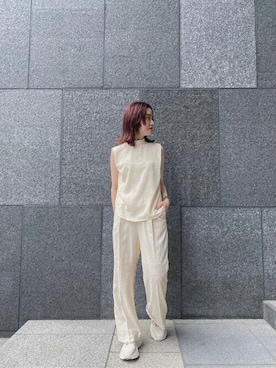 「SET UP」｜「アイテム（パンツ）」を使った、藤井さん（レディース・166cm）の春コーディネート