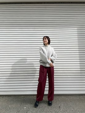 「LAGUNAMOON（ラグナムーン）のアイテム（ブレスレット）」を使った、藤井さん（レディース・166cm）の冬コーディネート