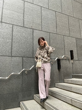 「LAGUNAMOON（ラグナムーン）のアイテム（ブレスレット）」を使った、藤井さん（レディース・166cm）の冬コーディネート