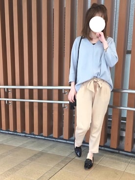 「SMELLY（スメリー）のアイテム（ピアス（両耳用））」を使った、namikkoさん（レディース・166cm）の春コーディネート