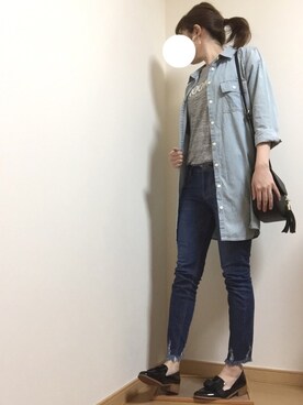 「SMELLY（スメリー）のアイテム（ピアス（両耳用））」を使った、namikkoさん（レディース・166cm）の春コーディネート