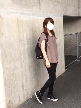 「SMELLY（スメリー）のアイテム（ピアス（両耳用））」を使った、namikkoさん（レディース・166cm）の夏コーディネート