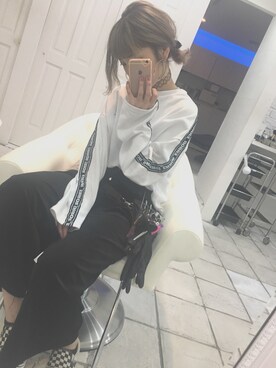 「アイテム（ピアス（両耳用））」を使った、rinasuさん（レディース・163cm・20代）の秋コーディネート