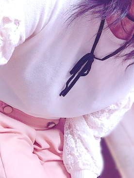 「Honeys（ハニーズ）のアイテム（パンツ、ピンク系）」を使った、Kakka➳ さん（レディース）の春コーディネート
