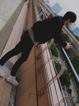 「Lui's（ルイス）のアイテム（MA-1）」を使った、コウキさん（メンズ・180cm）の冬コーディネート