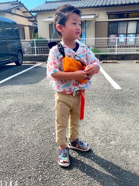 「安くお洒落に。」｜りゅうのしんさん（キッズ・74cm）の夏コーディネート