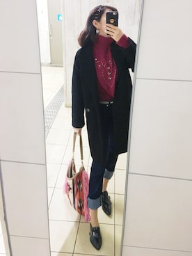 「TOGA（トーガ）のアイテム（その他シューズ）」を使った、ちょす子さん（レディース・152cm）の冬コーディネート
