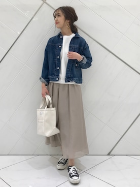 井上　裕美さん（レディース・158cm）の春コーディネート