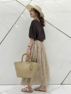 井上　裕美さん（レディース・158cm）の夏コーディネート