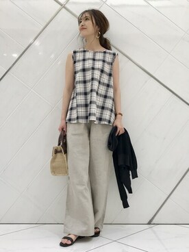 「FORK&SPOON」｜井上　裕美さん（レディース・158cm）の夏コーディネート