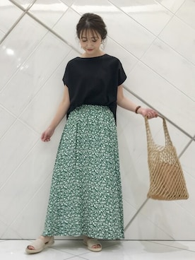 井上　裕美さん（レディース・158cm）の夏コーディネート