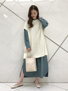 「FORK&SPOON」｜井上　裕美さん（レディース・158cm）の冬コーディネート