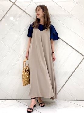 井上　裕美さん（レディース・158cm）の春コーディネート