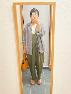 「JOURNAL STANDARD（ジャーナルスタンダード）のアイテム（オールインワン・サロペット）」を使った、ぴっぴさん（レディース・157cm）の夏コーディネート