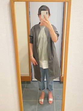 「A Day in the Life （アデイインザライフ）のアイテム（ジャケット/アウター）」を使った、ぴっぴさん（レディース・157cm）の夏コーディネート