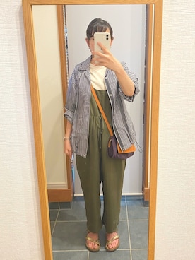 「JOURNAL STANDARD（ジャーナルスタンダード）のアイテム（オールインワン・サロペット）」を使った、ぴっぴさん（レディース・157cm）の秋コーディネート