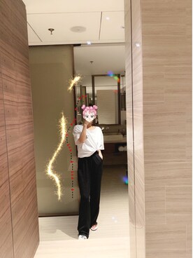 「アイテム（チノパンツ）」を使った、林yy的yさん（レディース・157cm・20代）の夏コーディネート
