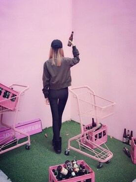 「:CHOCOOLATEのアイテム（ジャケット/アウター）」を使った、JaniceMauさん（レディース・163cm）の春コーディネート