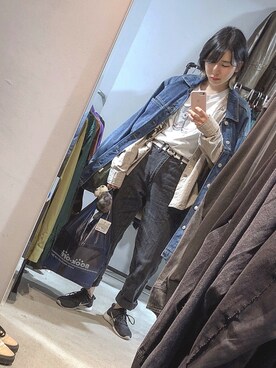 「アイテム（雑貨/ホビー、グレー系）」を使った、た子さん（レディース・151cm）の秋コーディネート