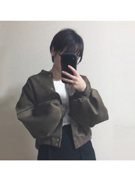 「ZARA BASIC（ザラベーシック）のアイテム（ノーカラージャケット）」を使った、Sさん（レディース・153cm）の秋コーディネート