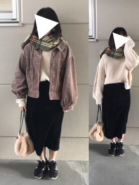 みことさん（レディース・158cm）の冬コーディネート