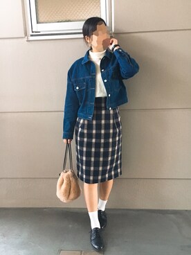 「lily of the valley（リリーオブザバレイ）のアイテム」を使った、みことさん（レディース・158cm）の春コーディネート