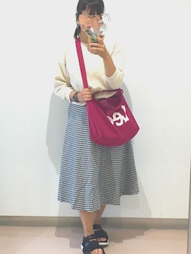 「lily of the valley（リリーオブザバレイ）のアイテム」を使った、みことさん（レディース・158cm）の夏コーディネート