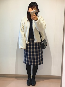 「lily of the valley（リリーオブザバレイ）のアイテム」を使った、みことさん（レディース・158cm）の冬コーディネート