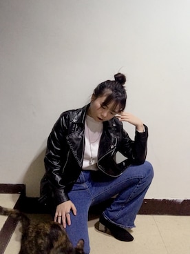 「NET（ネット）のアイテム（アクセサリー）」を使った、Kellyさん（レディース・157cm）の春コーディネート