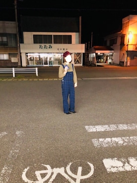 「moussy」｜「アイテム（サロペット/オーバーオール）」を使った、うほかすさん（レディース・166cm）の秋コーディネート