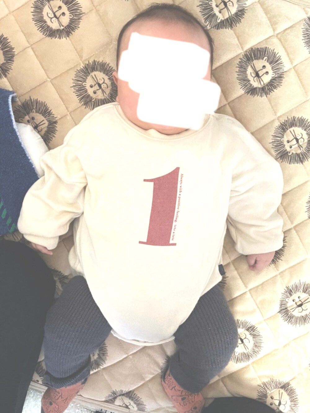 「赤ちゃん、赤ちゃんコーデ、あかちゃんコーデ、ベビー、ベビーコーデ、男の子、男の子コーデ、おとこのこ、ZARA KIDS、バースデイ」｜「Birthdayのアイテム（その他ベビーウェア、ベージュ系）」を使った、kankanさん（キッズ・60cm）の冬コーディネートの1枚目の写真