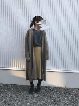 「Factor=（ファクターイコール）のアイテム（スカート）」を使った、YASI⑅◡̈さん（レディース・154cm）の冬コーディネート