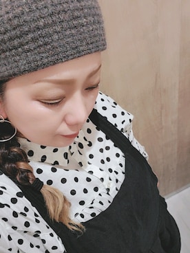 「ベレー帽推奨委員会」｜「アイテム（オールインワン・サロペット）」を使った、Ysiさん（レディース・155cm）の春コーディネート