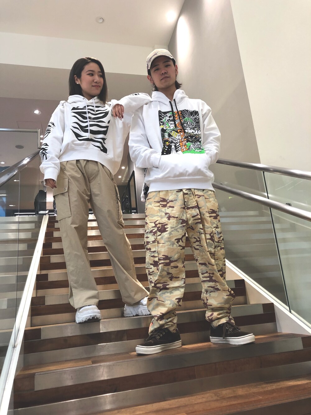 「今日のコーデ、冬コーデ、シンプルコーデ、ゆるコーデ、ストリート、スニーカー、おしゃれさんと繋がりたい、キャップ、ミリタリー、リンクコーデ」｜「DIESELのメンズ キャップ ミリタリー（キャップ、その他）」を使った、aose shimoideさん（メンズ・170cm）の冬コーディネートの1枚目の写真