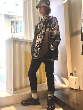 「diesel福岡」｜「アイテム（ジャケット/アウター）」を使った、aose shimoideさん（メンズ・170cm）の春コーディネート