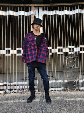 「DIESEL（ディーゼル）のアイテム（その他アウター）」を使った、aose shimoideさん（メンズ・170cm）の秋コーディネート