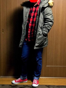 「BACK NUMBER（バックナンバー）のアイテム（ダウンジャケット/コート）」を使った、kkkkkさん（メンズ・170cm）の冬コーディネート