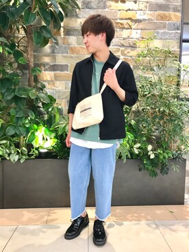 「RAGEBLUE（レイジブルー）のアイテム（ボディバッグ/ウエストポーチ）」を使った、けんてぃーさん（メンズ・170cm）の春コーディネート