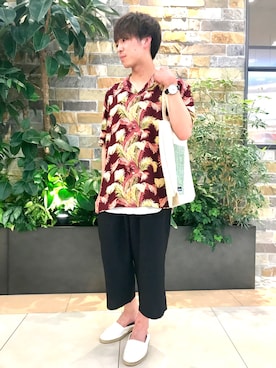 「RAGEBLUE（レイジブルー）のアイテム（その他シューズ）」を使った、けんてぃーさん（メンズ・170cm）の夏コーディネート