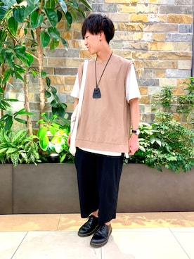 「RAGEBLUE（レイジブルー）のアイテム（トートバッグ）」を使った、けんてぃーさん（メンズ・170cm）の夏コーディネート