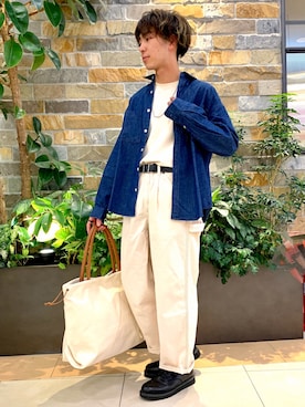 「RAGEBLUE（レイジブルー）のアイテム（トートバッグ）」を使った、けんてぃーさん（メンズ・170cm）の冬コーディネート
