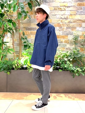 「RAGEBLUE（レイジブルー）のシリコンテンジクロングタンク/873711（タンクトップ）」を使った、けんてぃーさん（メンズ・170cm）の春コーディネート