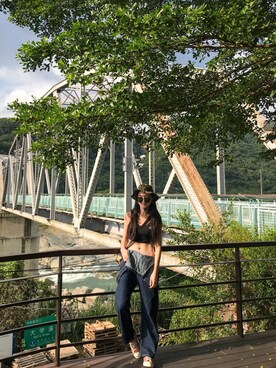 「BAPESTA（ベイプスタ）のアイテム」を使った、tingさん（レディース・172cm）の秋コーディネート